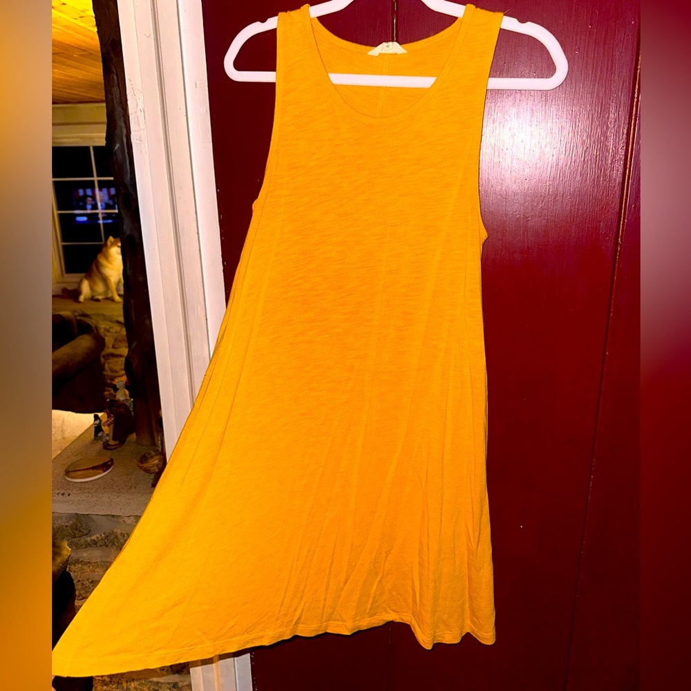 Size Medium Madewell Highpoint Tank Dress in Yellow
